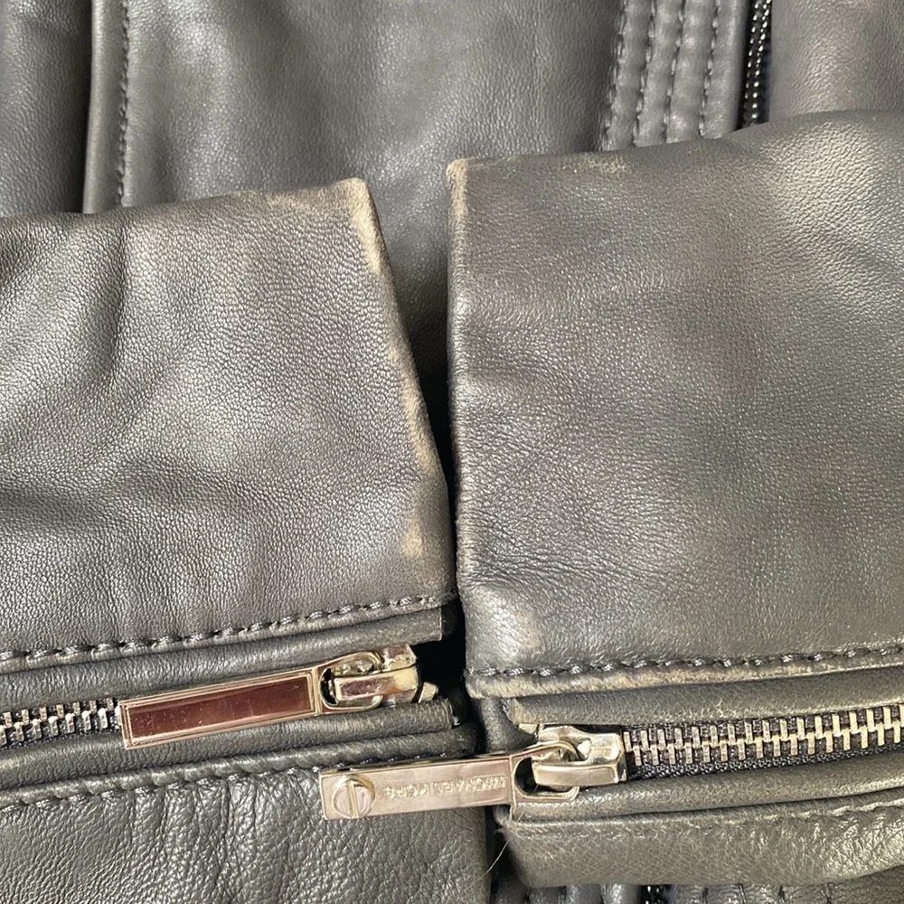 Michael Kors leather jacket. Size S. Very good condition. Butter soft - Picture 8 of 9